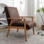 Fauteuil de style moderne Mid-Century de 25,38 po de largeur, brun-429749295