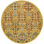 Tapis jaune à motif floral Weirton-694180149