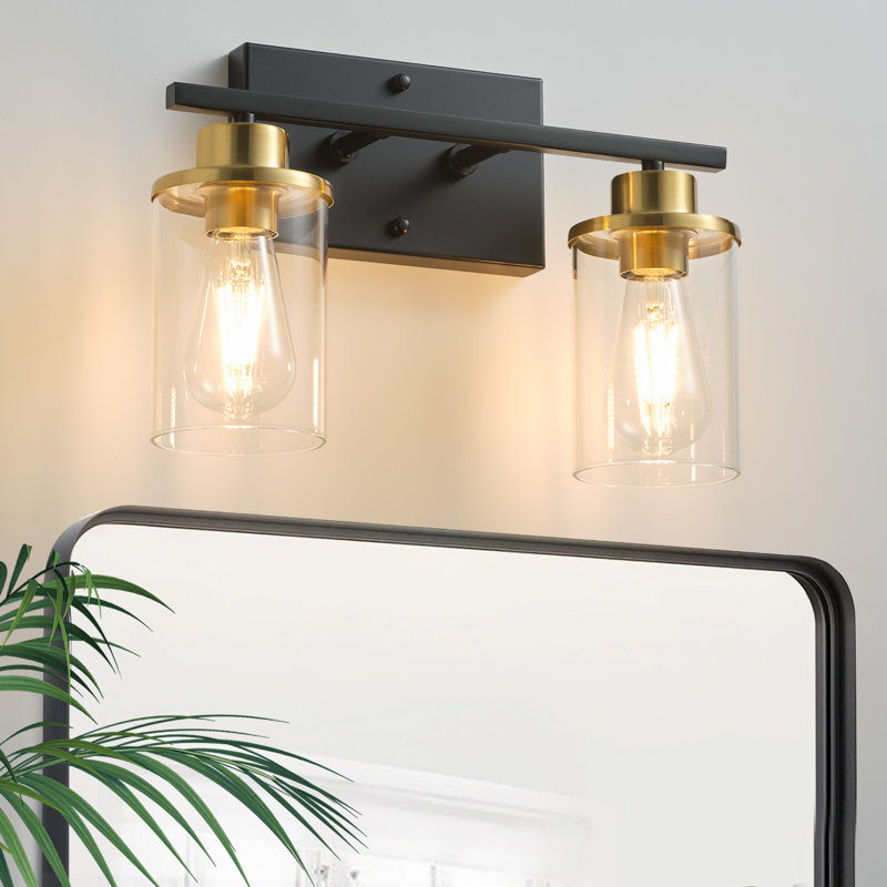 Addam 2 - Light Dimmable Vanity Light, Black/Gold