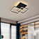 3-Light 65cm LED Flush Mount,Modern Dimmable LED Ceiling Light With Remote,Square Aluminum Frame
