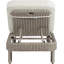 Chaise longue d'extérieur en oléfine crème et osier Audiel-129907351