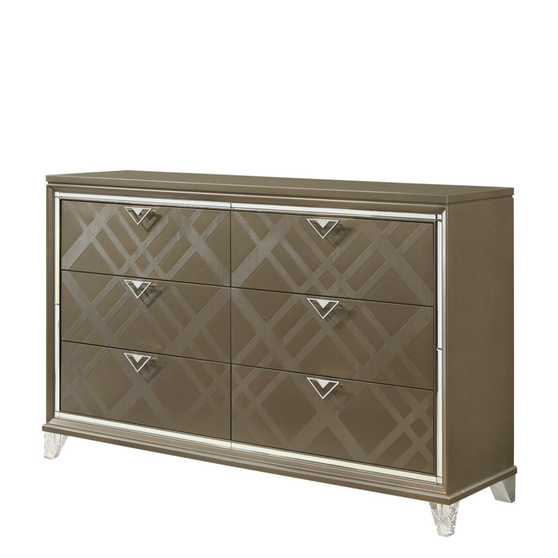 Commode Skylar à finition champagne foncé (Commode)