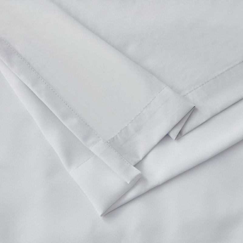 Alis Solid Color 100% Blackout Thermal Grommet Curtain Panels, 52" W x 96" L, White