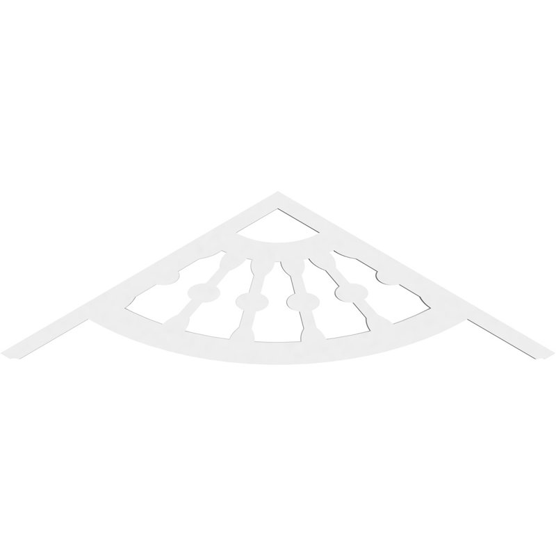 Pignon en PVC de qualité architecturale Classic, H 10,5 po x l 36 po x P 1 po, 7 / 12