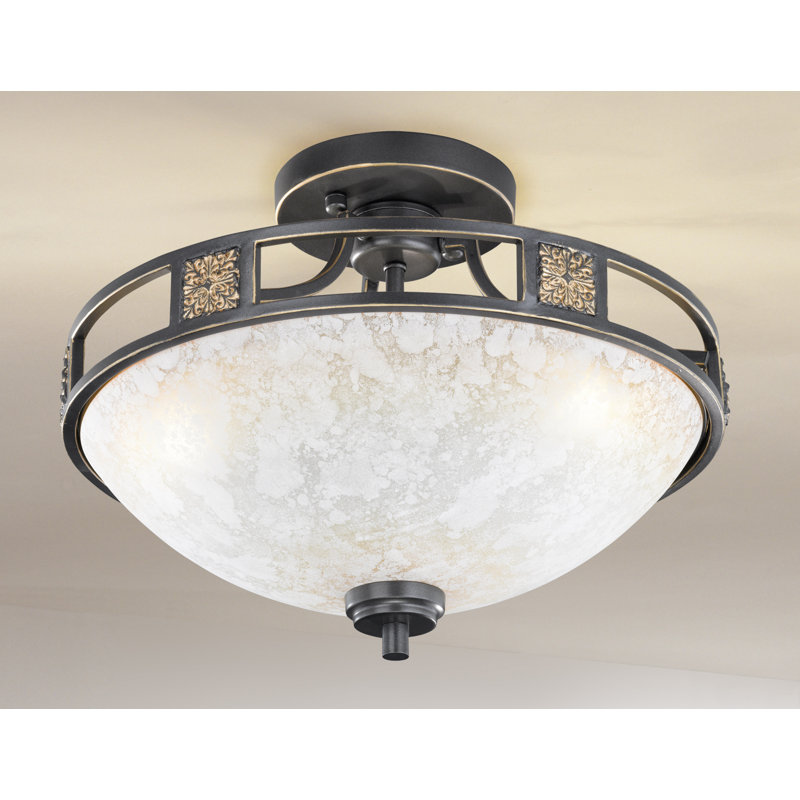 Mcmurray Glass Semi Flush Mount