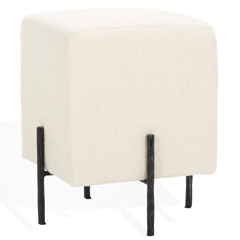 Jessa Square Standard Ottoman, Black