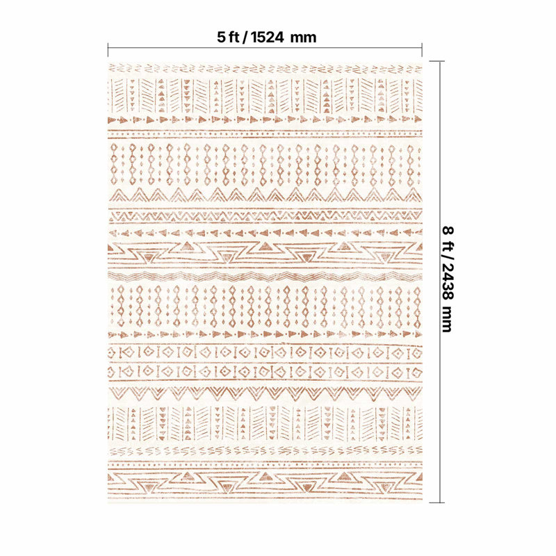 Large Area Rug Anti-Skid and Tear-Resistant Floor Mat, Rectangle 5' x 8'