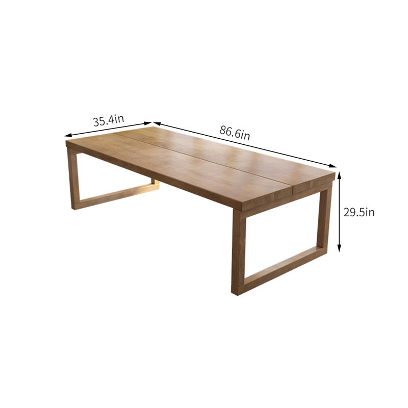 Table de conférence simple en bois de pin massif, 29.5" H x 86.6" L x 35.4" D