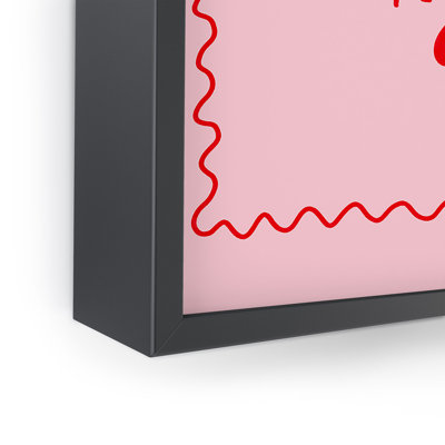 Athènes «Just Me And You», reproduction d'art encadrée rose et rouge