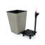 Duo de pots de fleurs intelligents à arrosage automatique - Gris intérieur et extérieur-131419136