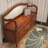 Walnut Upholstered Shoe Storage Bench-1679558535