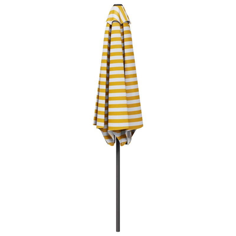 226 cm W X 226 cm D Balcony Parasol with Manual Lift, Yellow/White