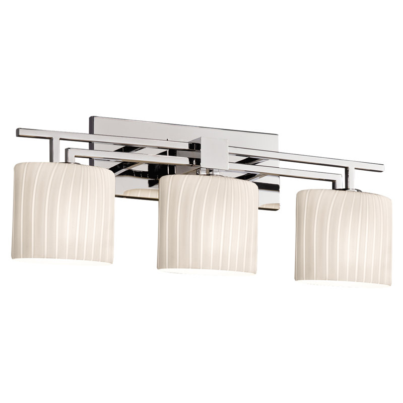 Kip 3 - Light Dimmable Vanity Light, Ribbon, Polished Chrome