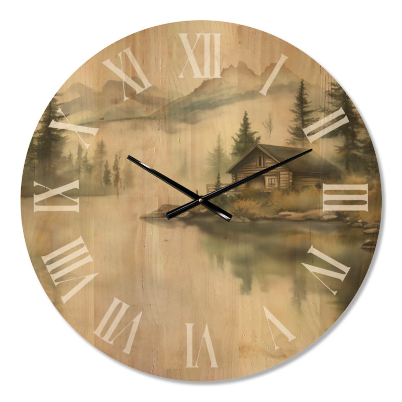 Horloge murale en bois surdimensionnée rustique, Large