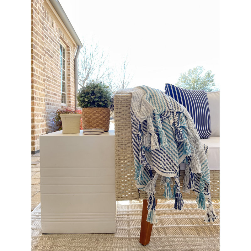 Couverture en coton Brenton, L 50 po x L 60 po