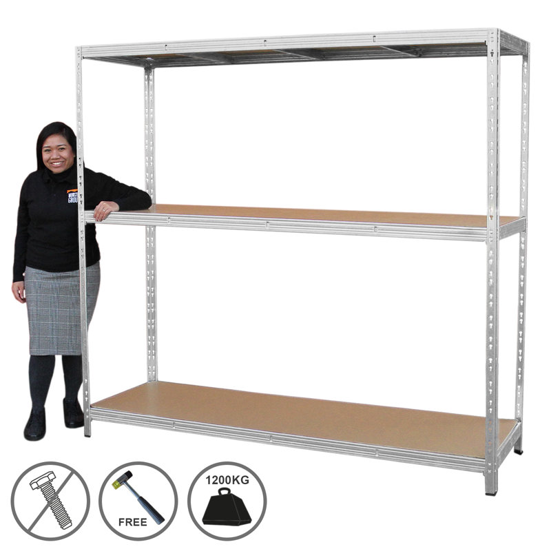Cooksville 200cm W Steel Height -Adjustable Shelving Unit