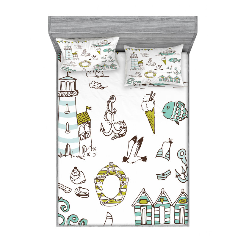 Microfiber Sheet Set, Queen Sheet Set with Fitted Sheet