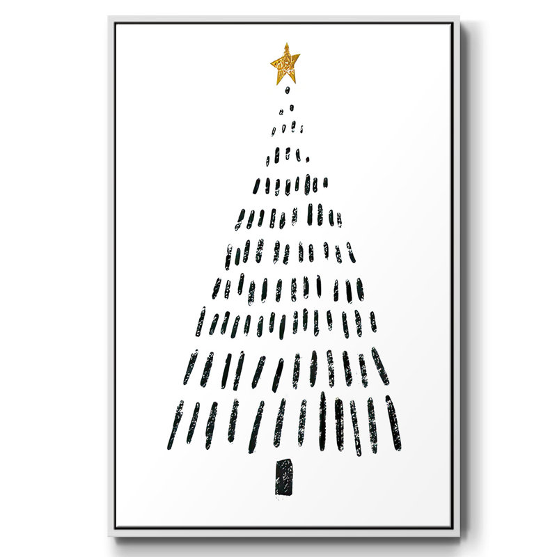 " Christmas Tree ", White, 37" H x 25" W x 1.5" D