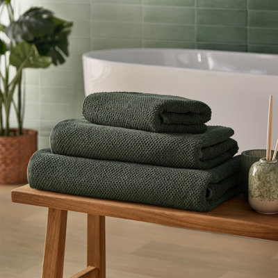 Silentnight Popcorn Waffle Pure Cotton Towels