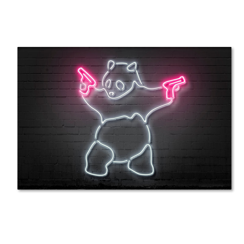 «Panda» par Magar, impression sur toile tendue, H 30 po x l 47 po