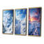 «Winter Snowy Peaks», 3 pièces sur toile-1475124105-1475124104