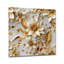 Or blanc et fleurs bleues élégantes - Art mural acrylique floral-101499410