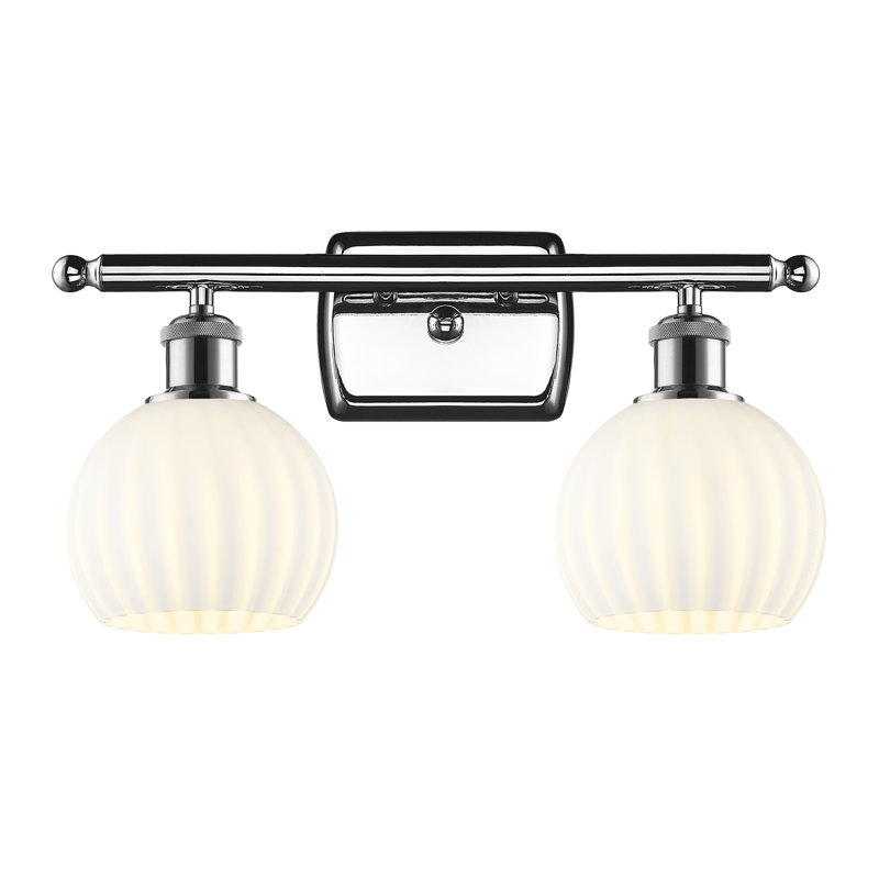 Éclairage de salle de bain à intensité variable à 2 lumières Berdahl, Chrome poli