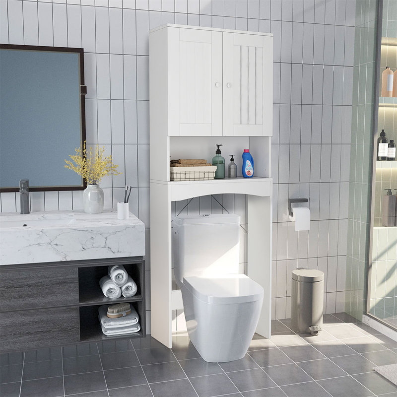 Rangement autoportant au-dessus de la toilette