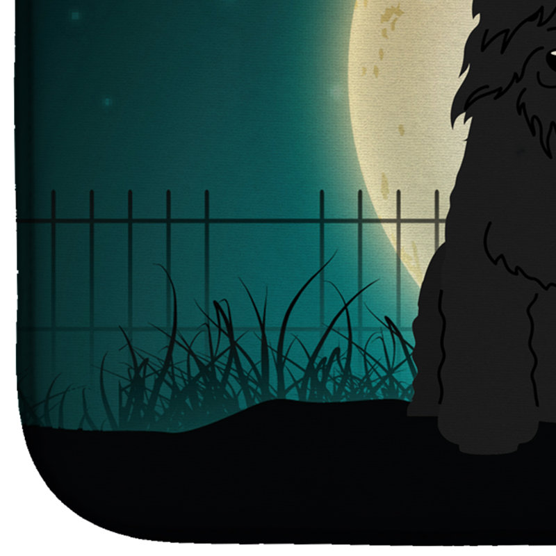 Tapis de séchage halloween bouvier des flandres griss
