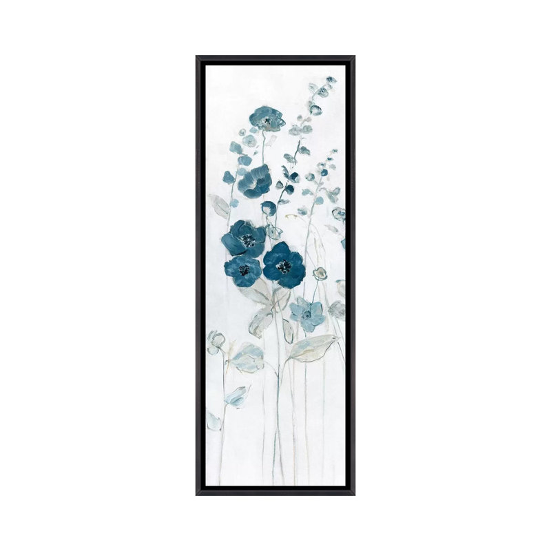 «Fields of Blue I» par Sally Swatland, reproduction d'art sur toile, H 36 po x l 12 po x P 1,5 po