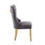 Chaise de salle à manger en velours avec pieds en bois d'hévéa Gislene-1006113026-941282243