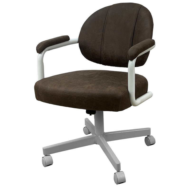 Polyester Blend Task Chair, Northwest Whiskey, White