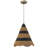 1-Light Farmhouse Woven Pendant Light 