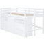 4 lit mezzanine simple blanc avec armoire et tablettes - centre de table fonctionnel incontournable-618856879