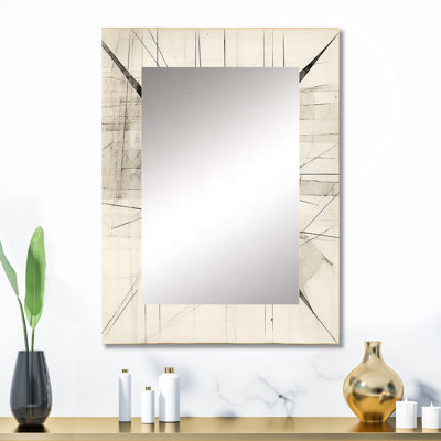 Minimalist Black and White VI - Black Wall Mirror Decor