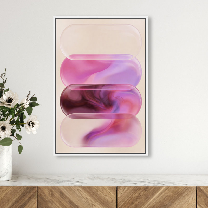 Clear Rose Print by Oliver Gal, 46"H x 31"W, White Floater Frame