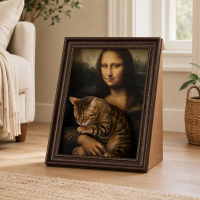 Grattoir pour chat 2 en 1 avec salon en carton ondulé
