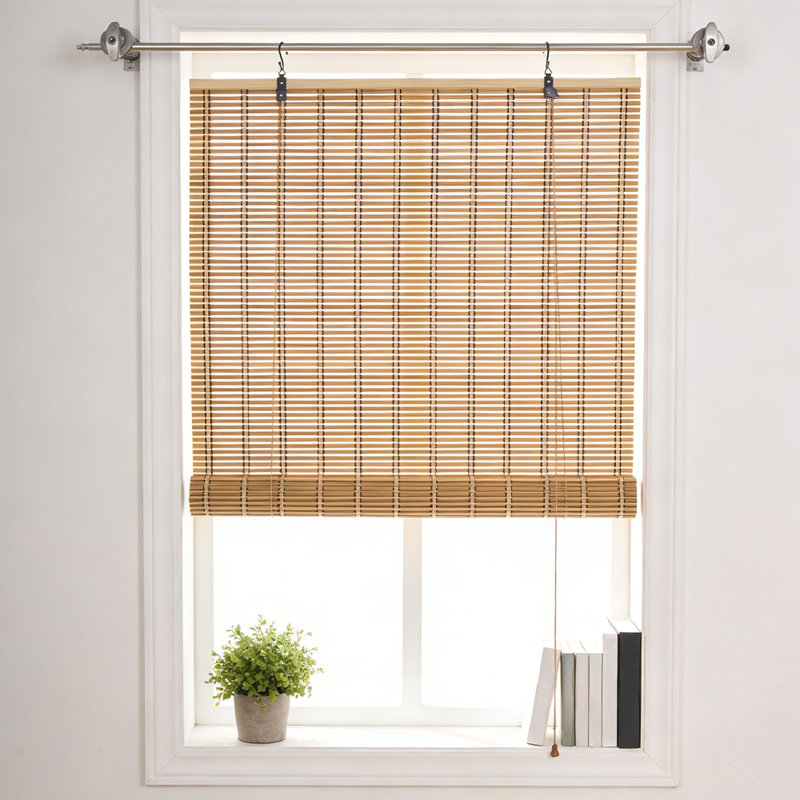 Bamboo Room Darkening Curtain Single Panel, 100cm W x 180cm L