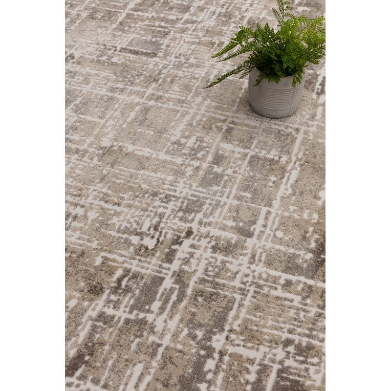 Abrienne Soft Modern Beige/Grey Rug, Rectangle 200 x 290cm