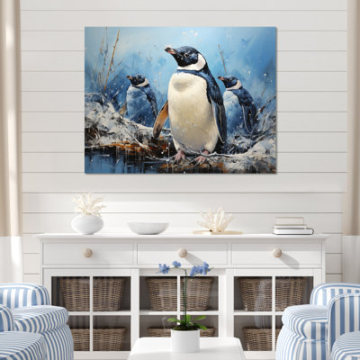 " Snowy Penguin Family Wonders I "