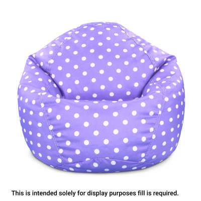 Junior Lavender /White Polka Dot Bean Bag Cover