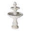 Fontaine d'extérieur 37,4 "à 2 niveaux en polyrésine blanche