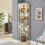 Vitrine d'angle lumineuse pour salon, objets de collection antiques, verre à vin et bar-1597352380