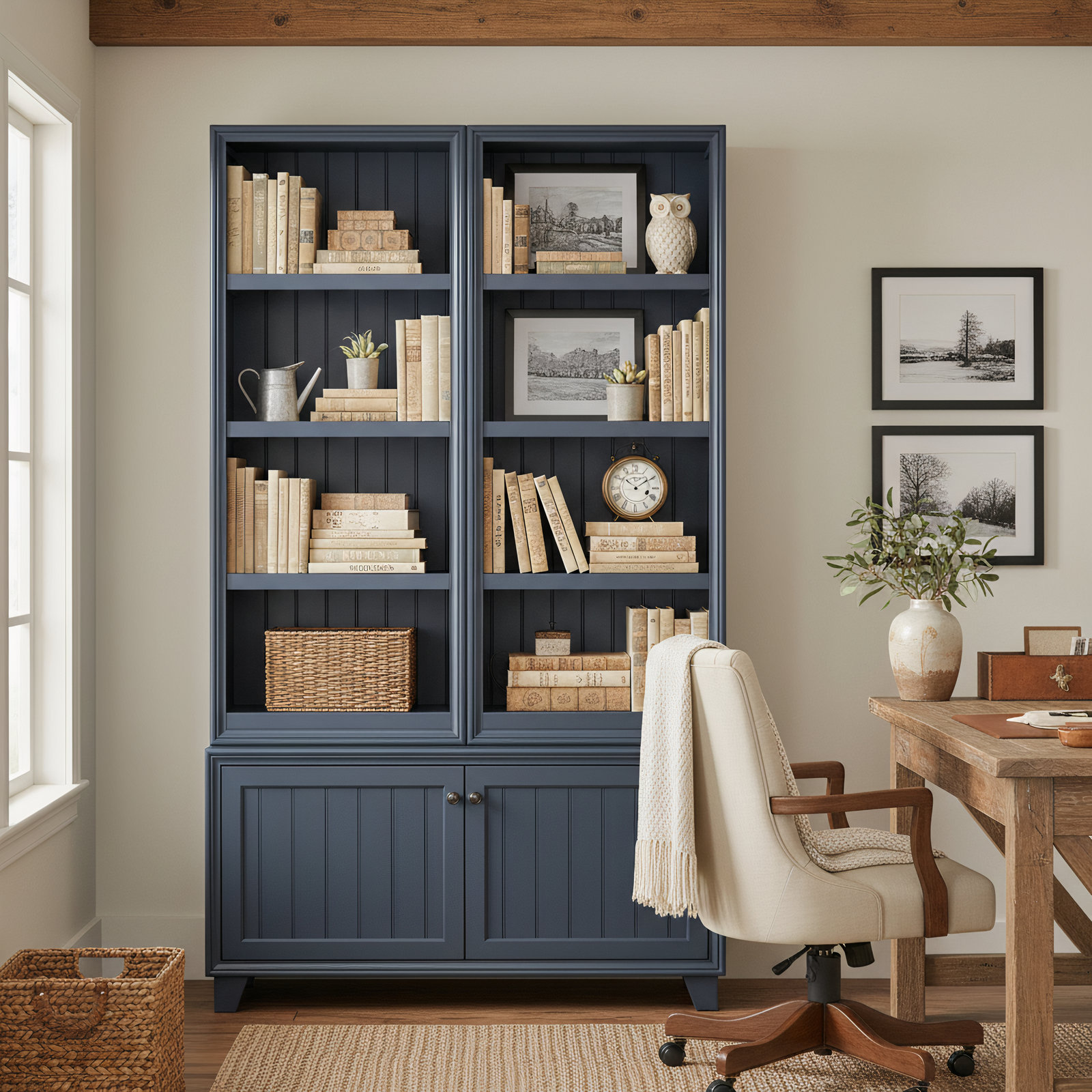 Satie 48" Bookcase, Blue