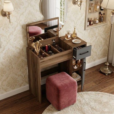 Maddox 30" Flip-Top Vanity with Anthracite Accents