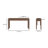Lola 57.5'' Solid Wood Top Console Table
