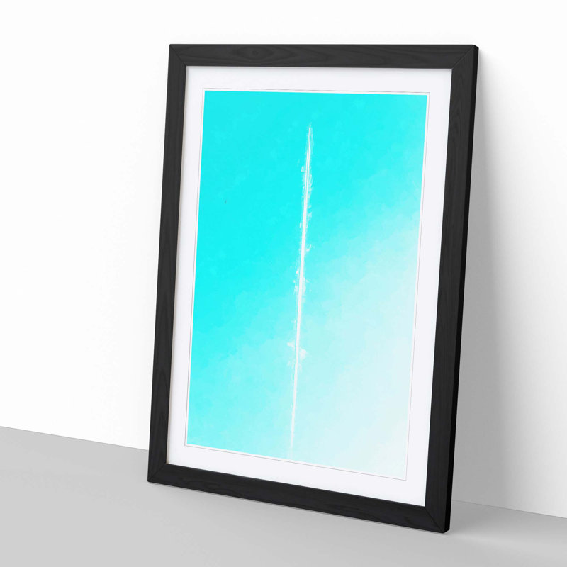 Plane in the Sky - Framed Print, Black, 91cm H x 60cm W x 2cm D