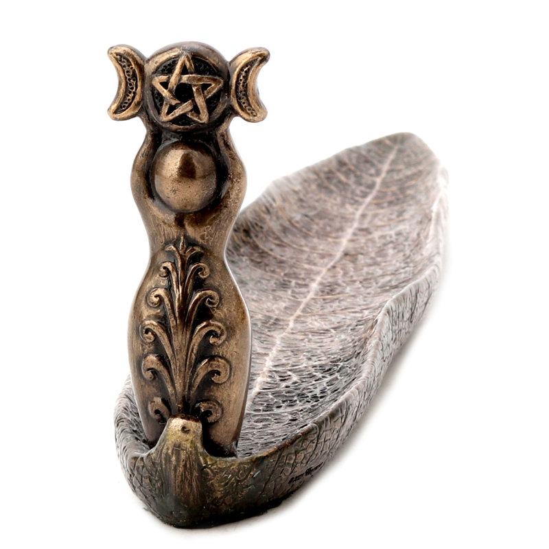 Porte-encens 9,65 po L Triple Spiral, Bronze
