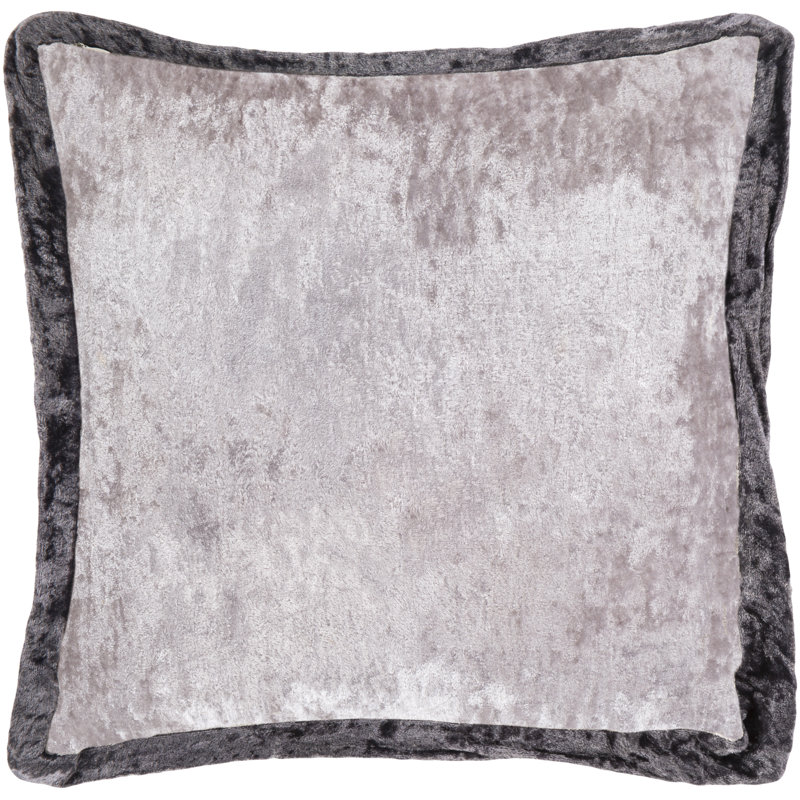  Housse de coussin en velours froissé, Beige / Rose, H 20 po x l 20 po x P 0,25 po