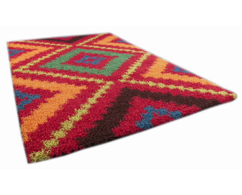 Lookout Power Loom Red/ Orange Rug, 160 x 235cm